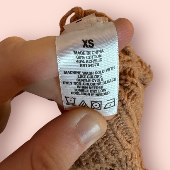 Aeropostale Girls Hooded Cropped Knit Sweater - Picture 8 of 8